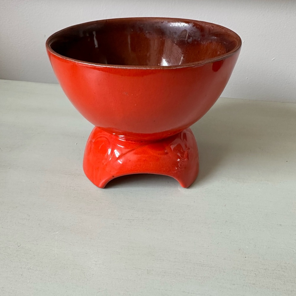 Frankoma rare vintage red and brown vase